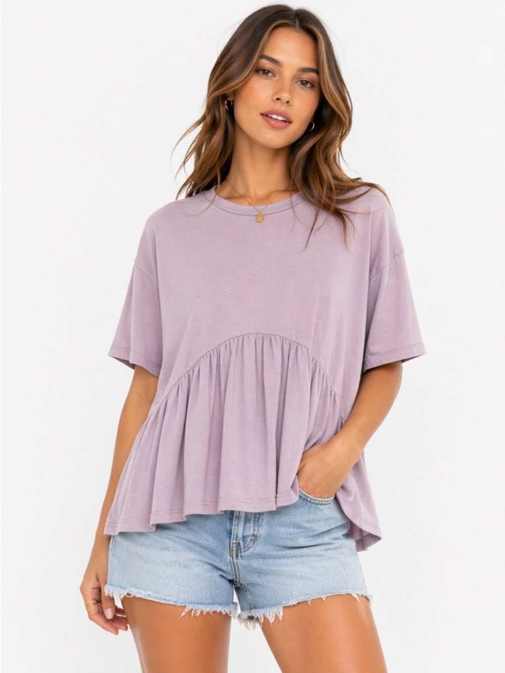 EUC Asos Size 4 Lavender Women's Babydoll Top